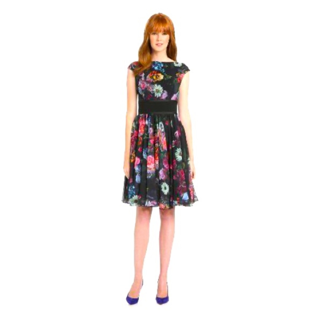Ted Baker London Beautiful, Inside and Out, Farilla Oil Paint Floral Print Dress